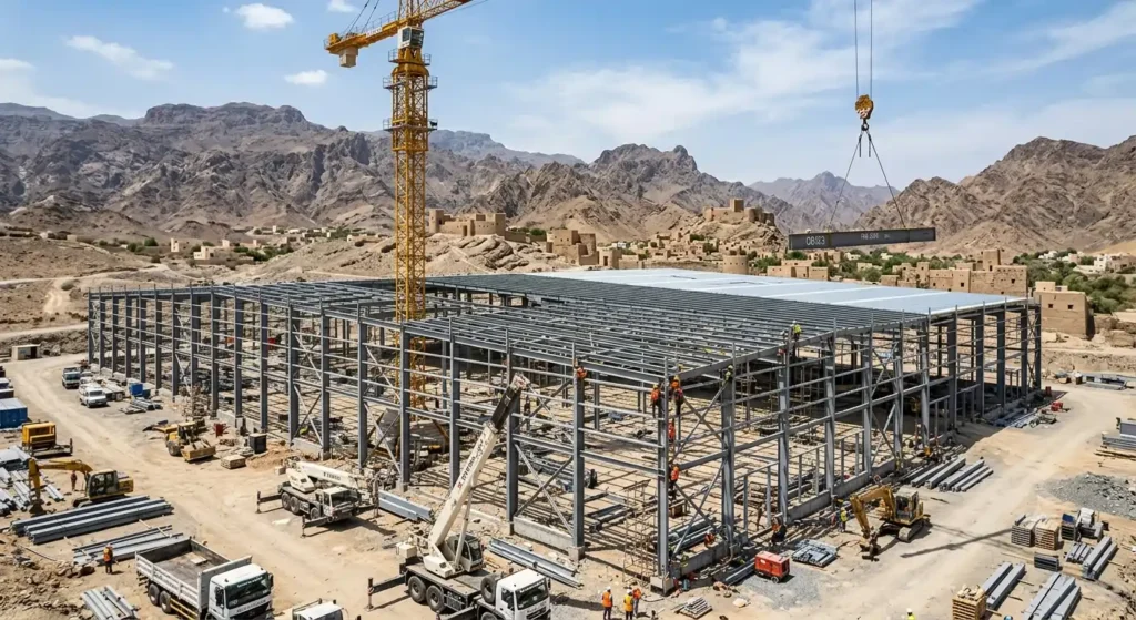 steel fabrication team at Technical Client, Muscat Oman